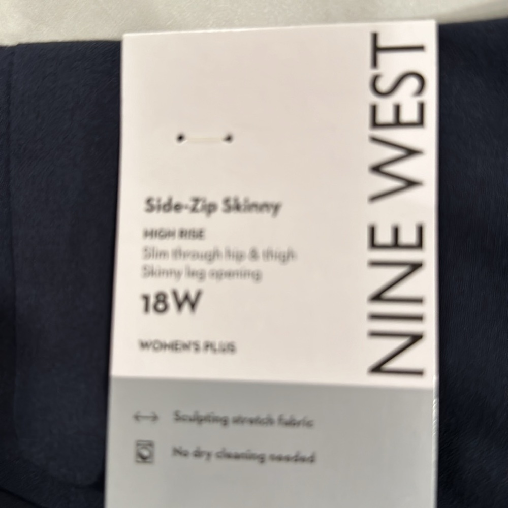 Navy side tip slacks - Picture 3 of 3